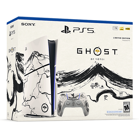 PlayStation®5 Console - Ghost of Yotei™ Black Limited Edition Bundle (model group - slim)